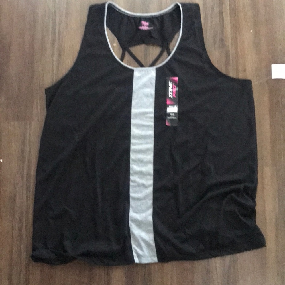 Zone Pro Tank-Top Blank with Grey Stripe - Size 3X